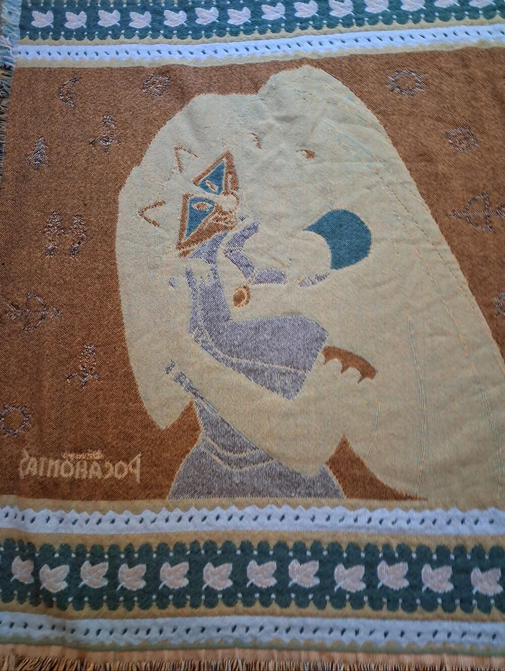 Vintage Disney Pocahontas Tapestry Throw Blanket